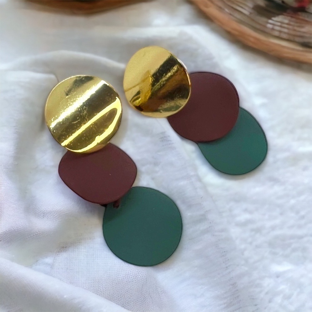 Festive Mardi Gras Earrings - Purple, Green & Gold Statement Jewelry (NWT)